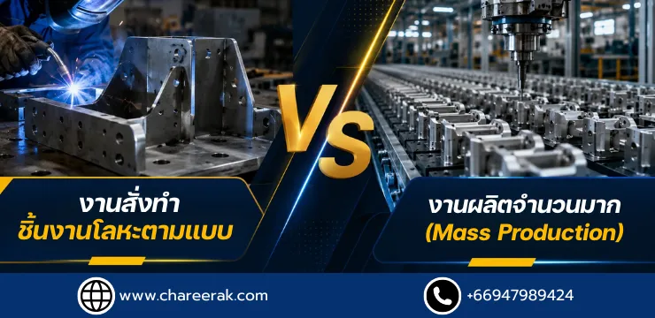 เปรียบเทียบงานสั่งทำชิ้นงานโลหะตามแบบ vs งานผลิตจำนวนมาก (Mass Production)